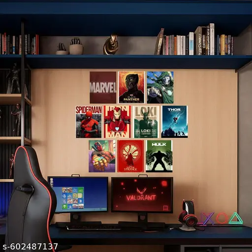 Marvel Superheroes Poster Pack of 10 – A4 Size Room & Wall Decor