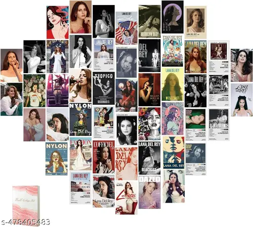 50 PCS Lana Del Rey Poster Set – 4x6" Photo Wall Collage Kit