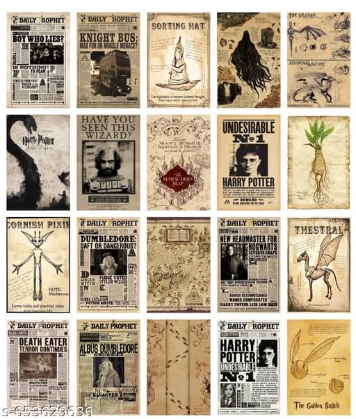 Wizarding World Aesthetic Wall Collage Kit (Pack of 20, A6)
