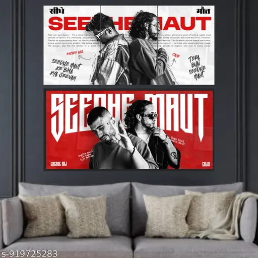 Hip-Hop Duo Split Poster Set (Pack of 2, A4)