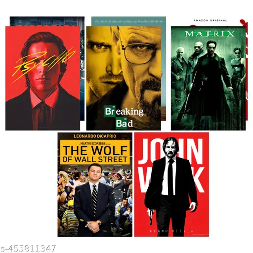 Aesthetic Movie Poster Set (Pack of 10)