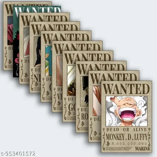 Anime Pirate Adventure Wanted Poster Set (Pack of 10)